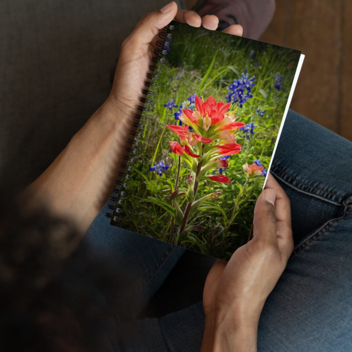 Soft Cover Spiral Notebook Texas Wildflower - Image 2