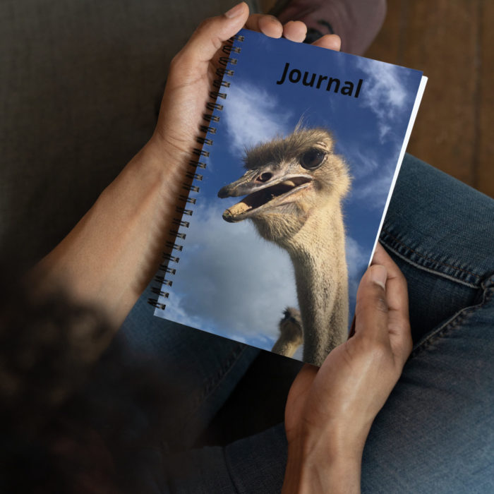 Ostrich Spiral notebook